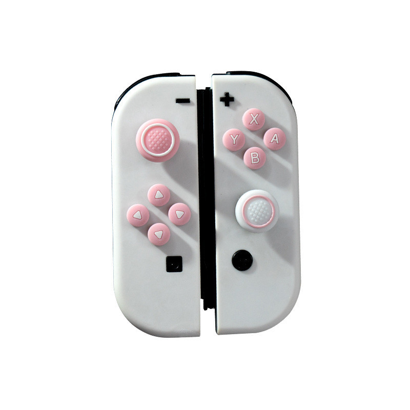 D-pad ปุ่มทิศทางข้าม ABXY สติกเกอร์ที่สําคัญจอยสติ๊ก Thumb Stick Grip Cap สําหรับ Nintendo Switch & Switch Oled NS Joy-con ผิวกรณี