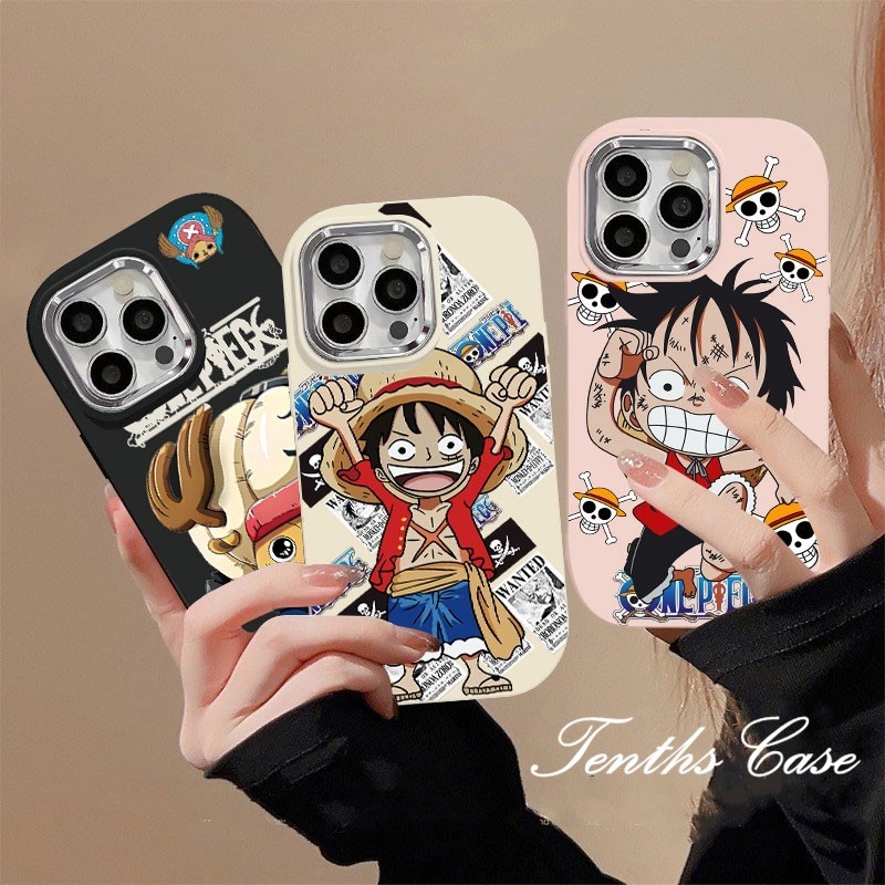 SAMSUNG สําหรับsamsung A05 A03 A04s A12 A13 A23 M12 4G A51 A52 A52s A53 5G Onepiece Luffyเคสโทรศัพท์ชุบกันกระแทกปกอ่อน