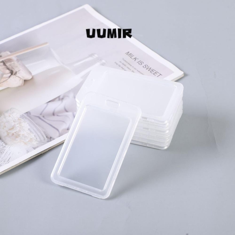 UUMIR ปลอกการ์ด, พลาสติกพร้อมที่ใส่บัตรเชือกเส้นเล็ก, ฟิล์มป้องกันบัตรประจําตัวแบบใส