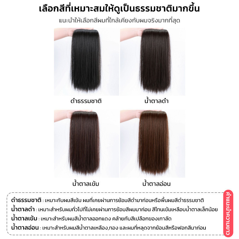 แผ่นเสริมผม แบบกิ๊บ เสริมผมหนา เพิ่มวอลลุ่ม ไหมนิ่ม ติดง่าย วิกเสริมผมหนา RenKin&Pursue - รูปที่ 4