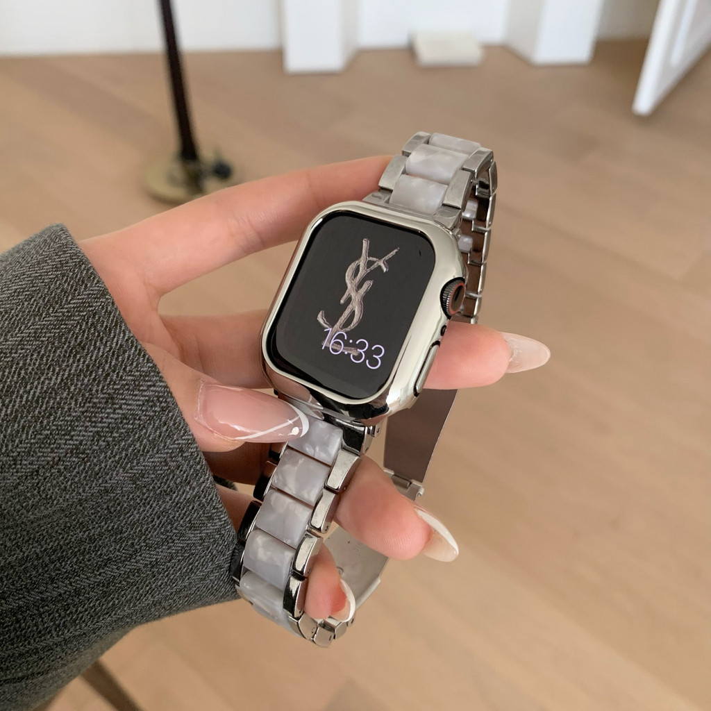 Hollow Electroplating สําหรับ Apple Watch Series 10 9 8 7 6 SE 5 4 1 2 3 Ultra/Ultra 2 สําหรับ i-Watch 46 มม.49 มม.45 มม.40 มม.44 มม.41 มม.38 มม.42 มม.นาฬิกาฝาครอบกันชน ราคา ถูกที่สุด ดีลบีเคเค แกลเลอรีภาพที่ 4