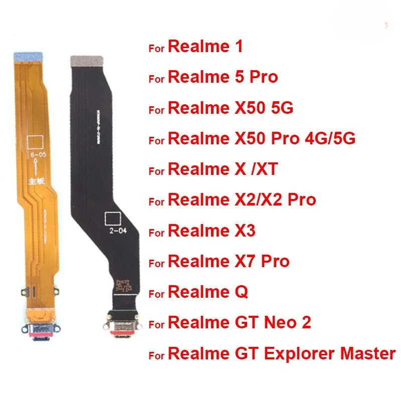Usb ชาร์จ Charger Dock Connector Flex สําหรับ OPPO Realme 1 5 Q X X2 X50 X7 XT 730G Pro 5G X3 Super ซูม GT Neo 2 Master