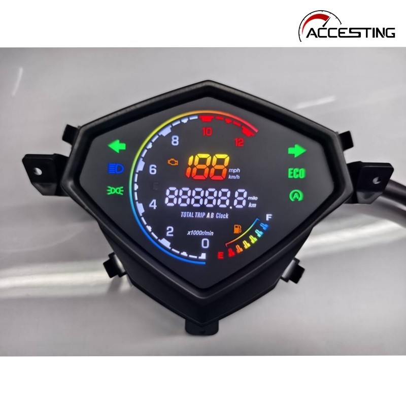 ใหม่หน้าจอไล่ระดับสีดิจิตอลเมตรรุ่นที่สองวัดระยะทาง LED Speedometer เครื่องมือสําหรับ YAMAHA Mio125 Mio i125 Mio110 Mio M3