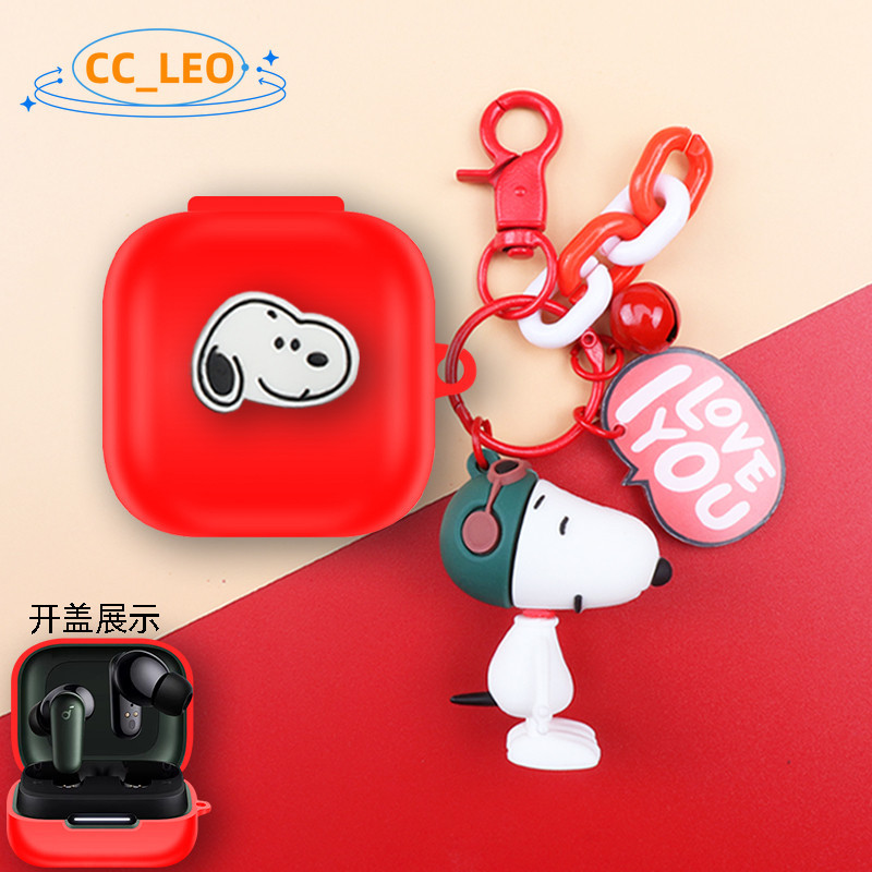 Suitable for Anker Soundcore R50i NC Case Cartoon Burger Keychain Pendant Soundcore P30i Silicone So