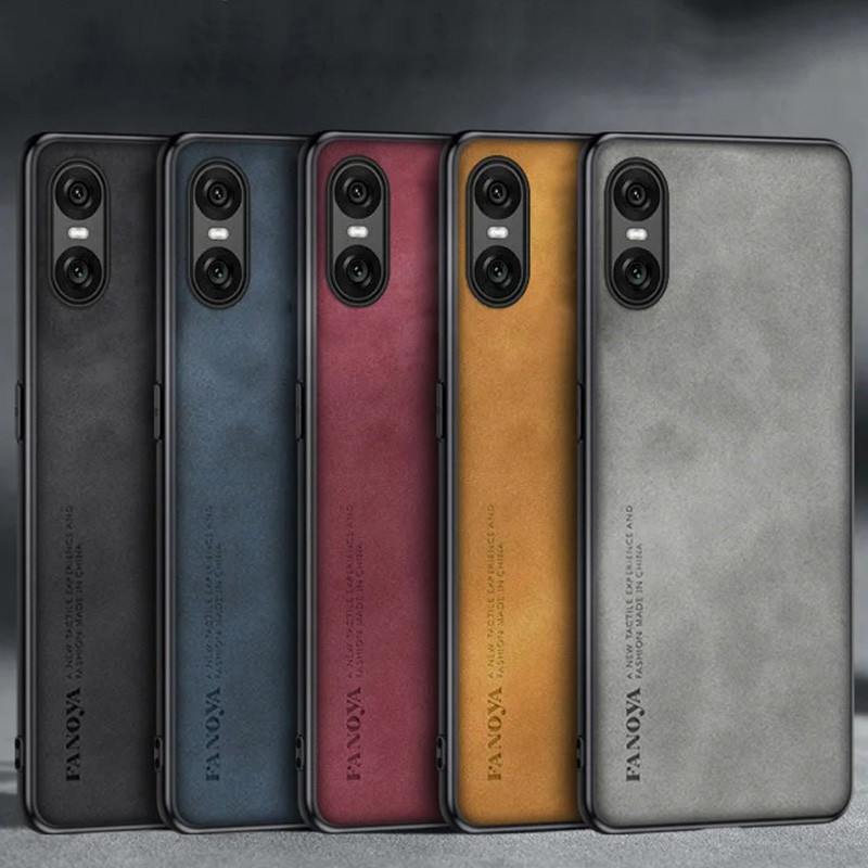 สําหรับ Sony Xperia 10 VI ธุรกิจหรูหรา Retro หนังยางนุ ่ ม TPU Case Cover
