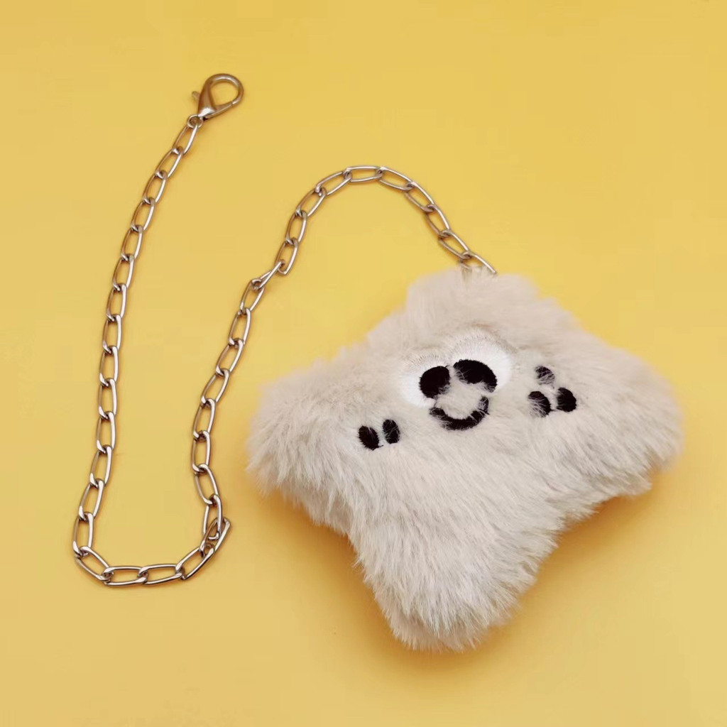 น ่ ารักกาแฟ Bean Plush จี ้ Creative Cloud ตุ ๊ กตาพวงกุญแจกระเป ๋ าจี ้