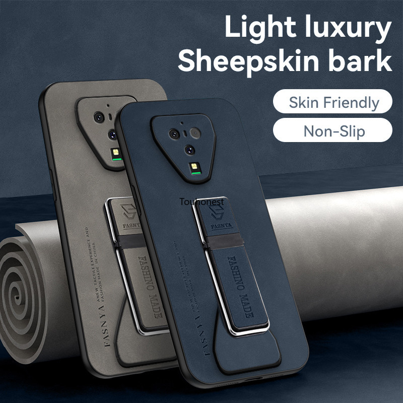 ปลอก Xiaomi Black Shark 3 Pro 4 5 Pro Simple Stand Silicone Frosted Matte Soft Phone Case With Holder FJ