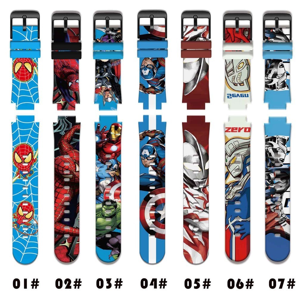 imoo สายซิลิโคน สำหรับ เหมาะสําหรับ imoo Z1 Z6 Z7 Z2 Z5 สายนาฬิกาโทรศัพท ์ Marvel Spiderman Print imoo สายนาฬิกา  imoo สาย