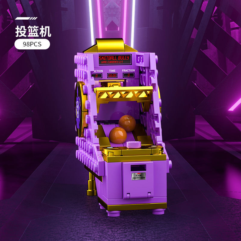 Fangcheng building block อาเขตเมืองผลักดันเหรียญGym Square Orange building BlockวิดีโอเกมเมืองเหรียญPushingเกมคอนโซลWhack-a-Mole Playableอนุภาคขนาดเล็กประกอบของเล่นการศึกษาของขวัญ 05.20