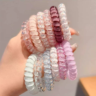 4 ชิ้นยางรัดผมเครื่องประดับผมแฟชั่นเรียบง่ายสําหรับผู้หญิง