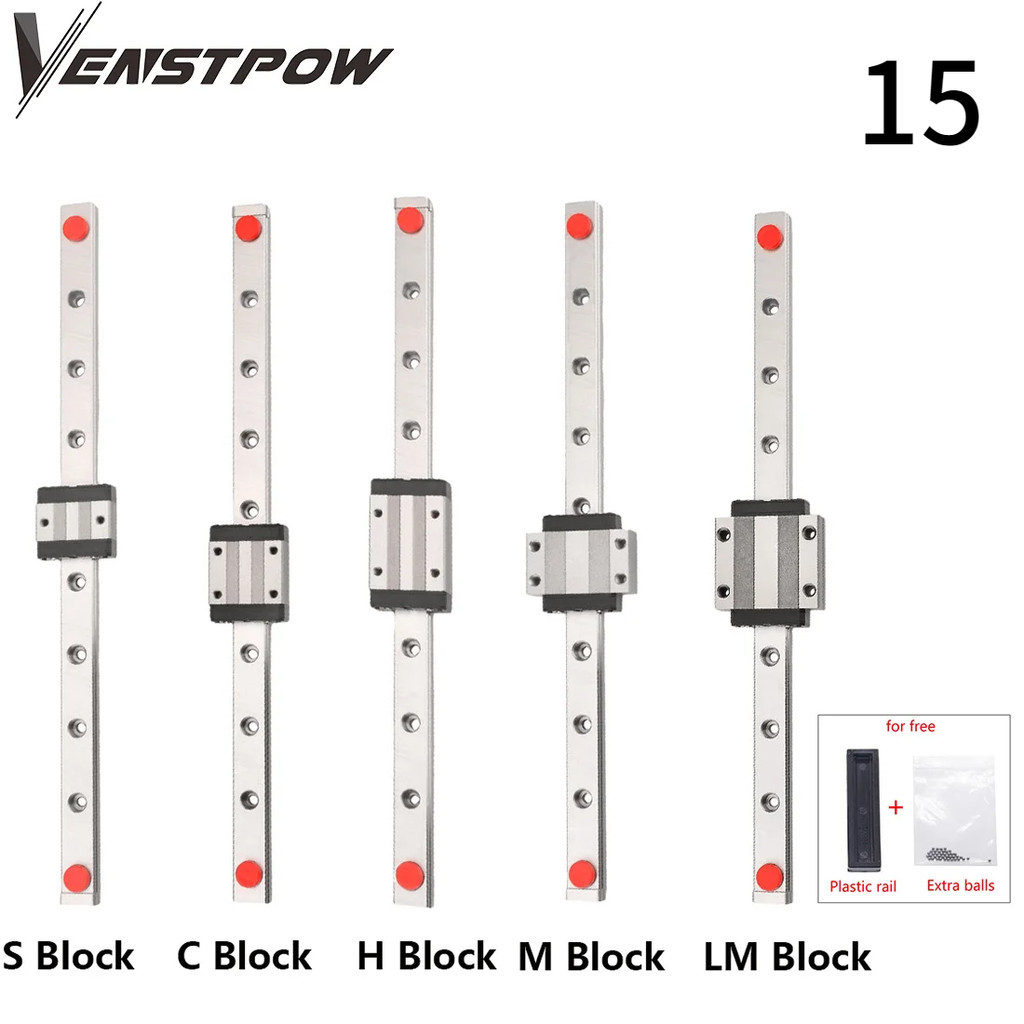 รุ่นอัพเกรดของ MGN Linear Guide SZ15 กว้าง 15 มม.ความยาว 200 มม. ~ 800 มม.รางพร้อม C/H/S/M/LM บล็อกสไลด์ความแม่นยําสูง