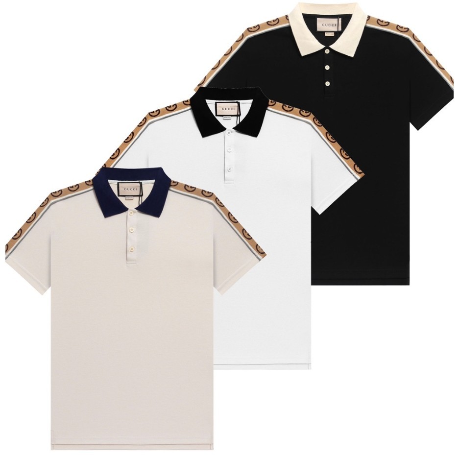 เสื้อโปโลริบบิ้นแขนผู้ชายและผู้หญิงเย็บปะติดปะต่อกันตัวอักษร ผ้าแจ็คการ์ด ริบบิ้นตัดสะท้อนแสงด้านบนธุรกิจลําลอง