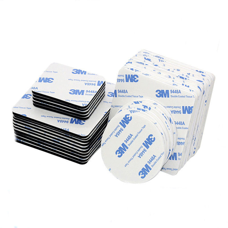 40 ชิ ้ นแพ ็ ค Super Double-Sided เทปสีดํา Self-Adhesive Double-Layer โฟมสี ่ เหลี ่ ยมสแควร ์ รอบเหมาะสําหรับผนังชั ้ นประตู