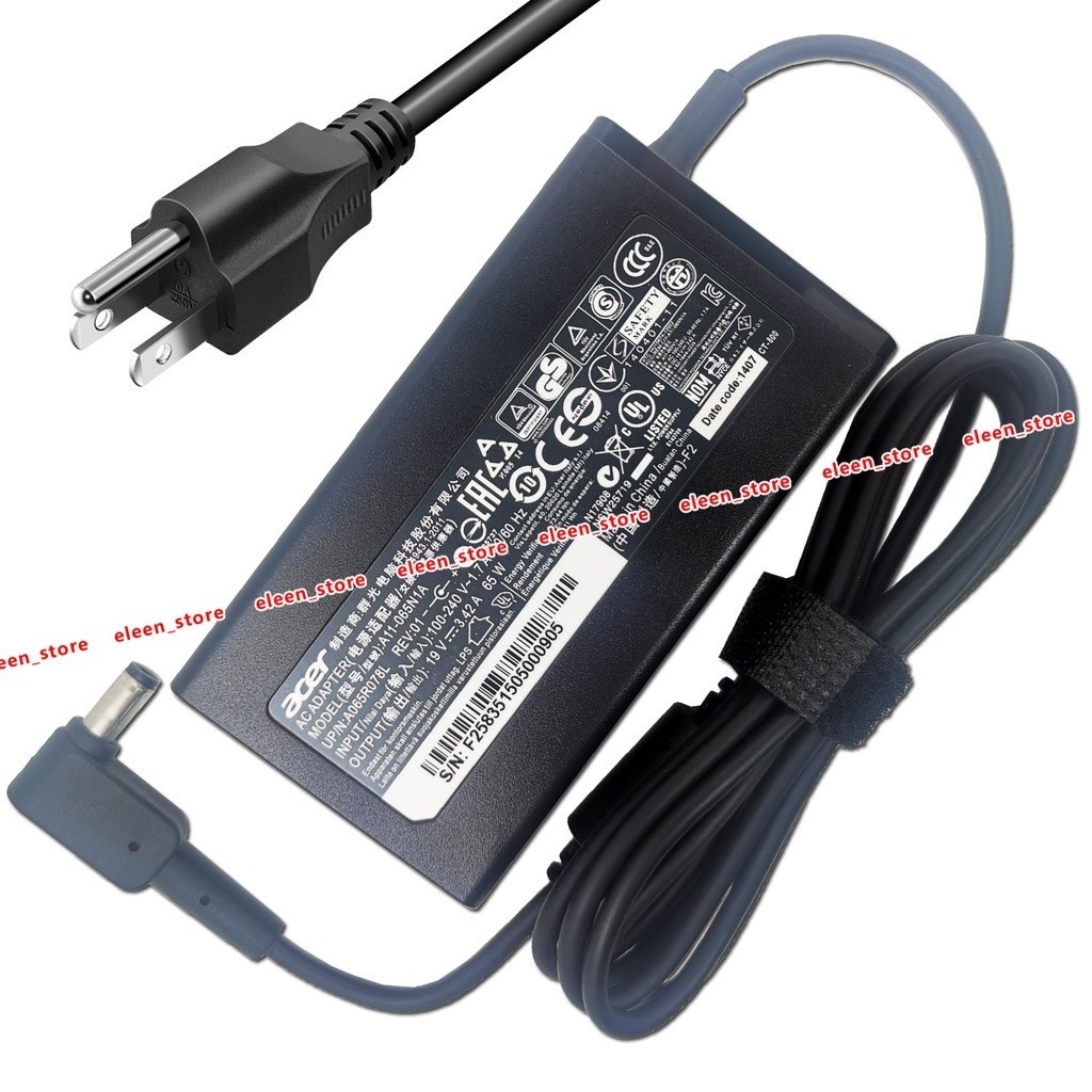 ใหม่ 19V 65W 3.42A แล็ปท็อป AC Power Adapter Charger สําหรับ Acer Aspire Acer Swift 3 SF314-52, SF31