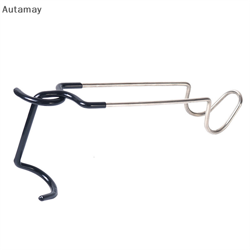 Autamay สแตนเลสขาตั้งไฟผู้ถือตะขอแบบพกพาเต็นท์เสาโคมไฟแขวน Hung ตกปลาโคมไฟแขวน Camping อุปกรณ์กลางแจ้งใหม่