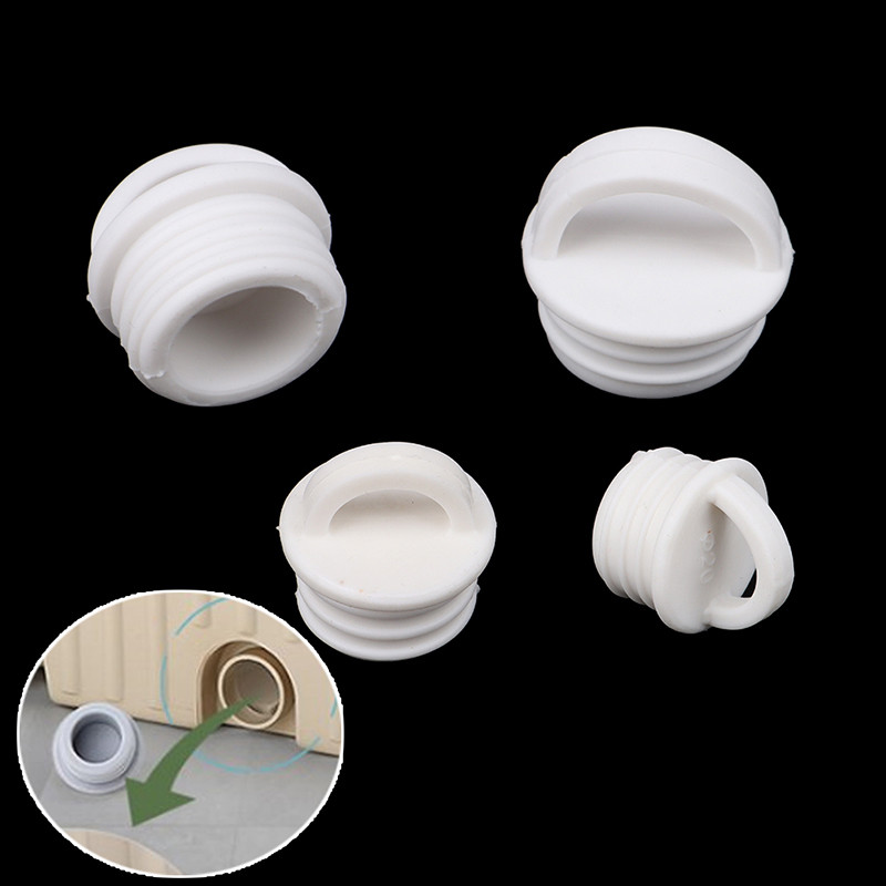 [bigmango] 5 ชิ้นสีขาว Mop ถังท่อระบายน้ําซิลิโคน Water Stopper ท่อระบายน้ําปลั๊กฝาครอบ Water-drop Design สําหรับห้องน้ําซักรีดอุปกรณ์ครัวสต็อกใหม่