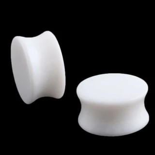1 คู่อานอะคริลิคหูปลั๊ก Double Flared ต่างหูวัด Unisex