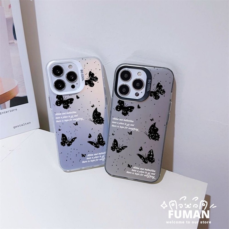 สําหรับ Vivo Y100 Y200E V30 Pro V29 V27 V25 V23 Pro V21 V21S V20E V25E V23E V20 Y81 เคสโทรศัพท์แฟชั่นสไตล์เกาหลีทิวลิปผีเสื้อเลเซอร์เลนส์ฝาครอบกันชน
