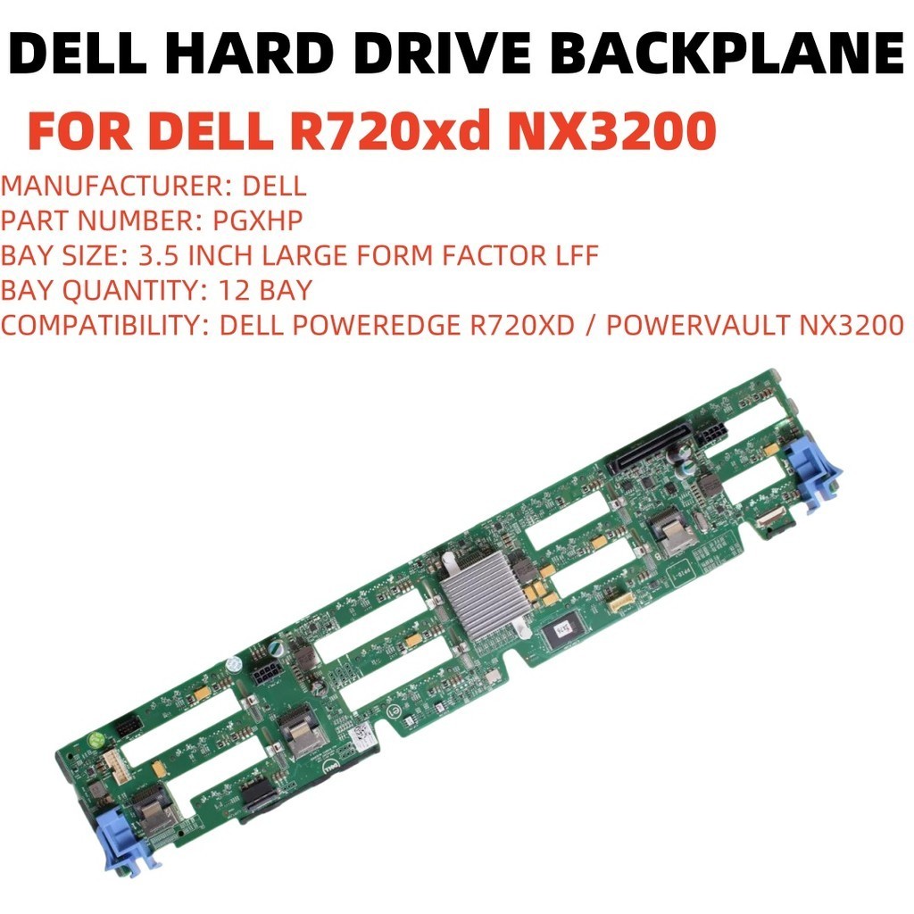 Dell PowerEdge R720 R720XD 12x3.5" LFF Backplane 0PGXHP PGXHP