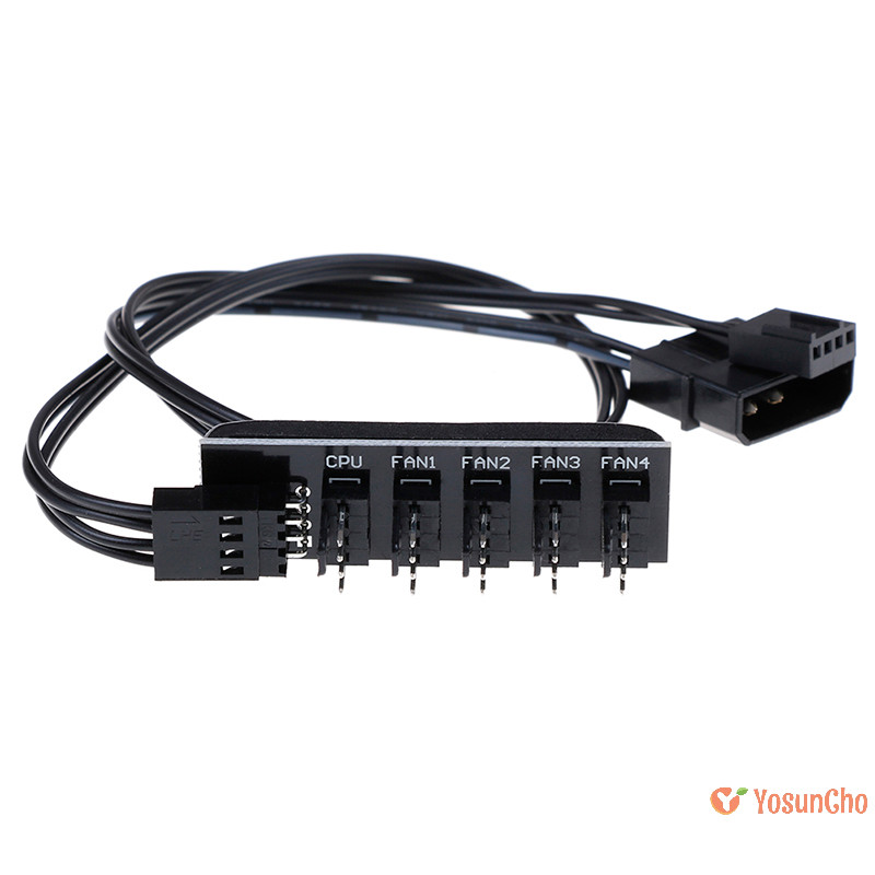 Yosunchoker] 1 ถึง 5 4Pin CPU cooler case fan Hub splitter adapter power cable ใหม่
