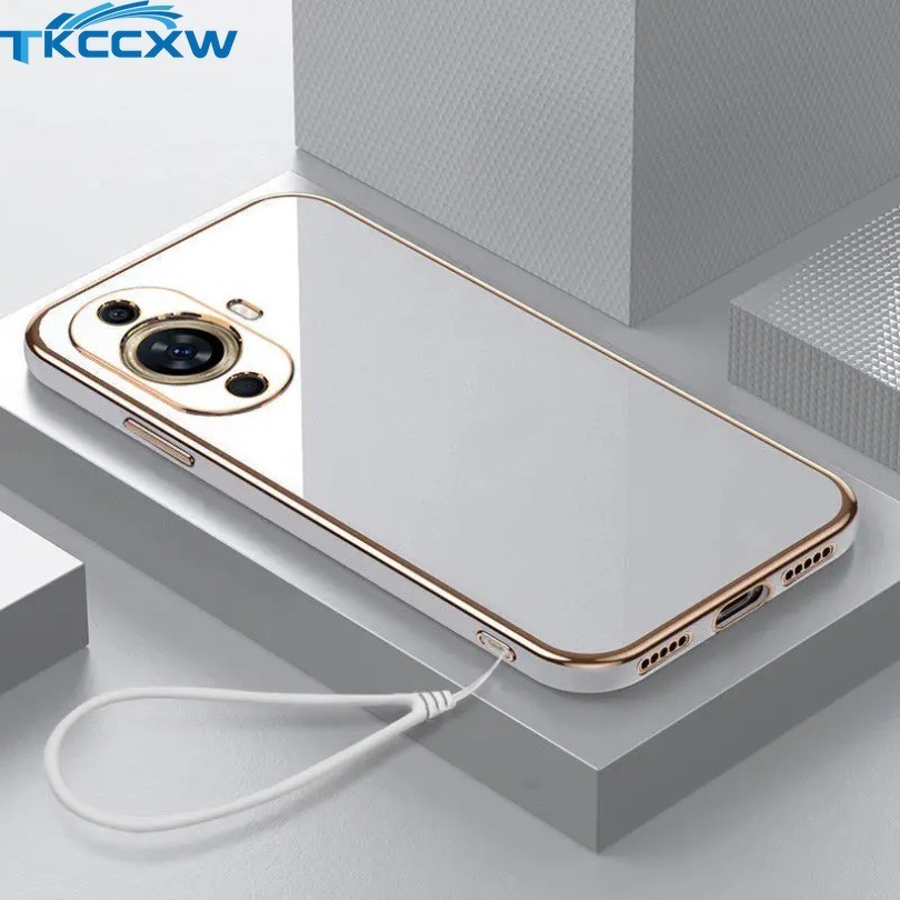 สําหรับ Huawei Nova 12 11 10 9 Pro 12i 11i 11 10 9 SE 12 Ultra เคสโทรศัพท์หรูหราสแควร์ชุบฝาครอบ