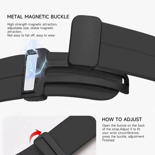สำหรับนาฬิกา Huawei Watch Fit 3/4/5/ Fit 4 Pro/ 5 Pro สายซิลิโคน ระบายอากาศและเหงื่อ แถบแม่เหล็กพับ Huawei Watch Fit 5