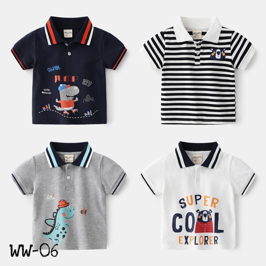 MINIBOO - เสื้อยืดคอปกเด็ก รหัส (WW06)