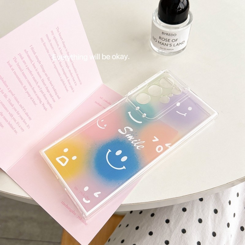 ปลอกคุณภาพสูงสําหรับrealme 11 10 12 Pro Plus 5G 11X 12X 9i X2 C65 XT X7 Q2 Pro Narzo 60X Realme 11 10 4G 5Gเคสโทรศัพท์สไตล์เกาหลีRainbow Smile Soft TPU Cover