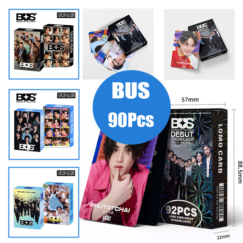 92 ชิ้น/กล่อง การ์ด LOMO BUS Peemwasu ภูตชัยทองแดง Aa Khunpol Heart Peemwasu Alan Nex Thai Jung Jinwook Photocard Idol ของสะสม