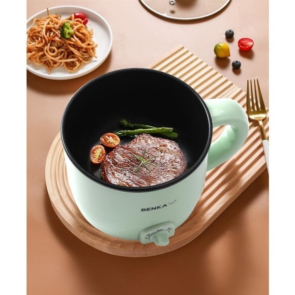 Electrol_Shop BENKA หม้ออเนกประสงค์ ขนาด1.2L รุ่น DFZG-78 สีเขียว