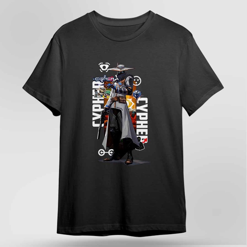 S-5XL Dtf Game Valorant CYPHER Print T-shirt / T-shirt_01