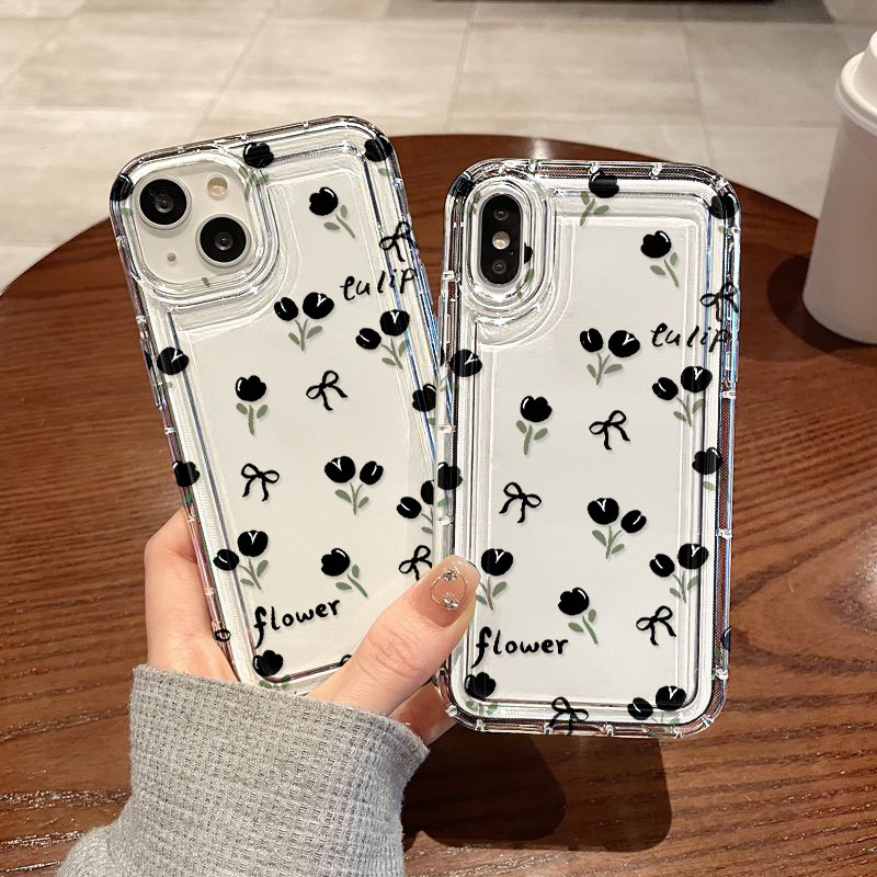 Cherries Case for iPhone 17 11 16 14 15 13 12 Pro Max X XR XS 6 7 8 Plus SE เคสนิ่มใสถุงลมนิรภัยกันกระแทกการ์ตูนน่ารัก