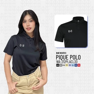WARRIX รุ่น PIQUE (WA-212PLACL30) เสื้อโปโล วอริกซ์ คอปก ใส่สบาย ไม่มีกระเป๋า ไม่ต้องรีด น้ำเงิน แดง