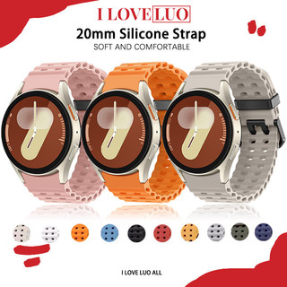 สายยาง 20 มม for Samsung Galaxy Watch FE 7 6 5 4 44 มม. 40 มม 6 Classic 43 มม. 47 มม Watch 5 Pro