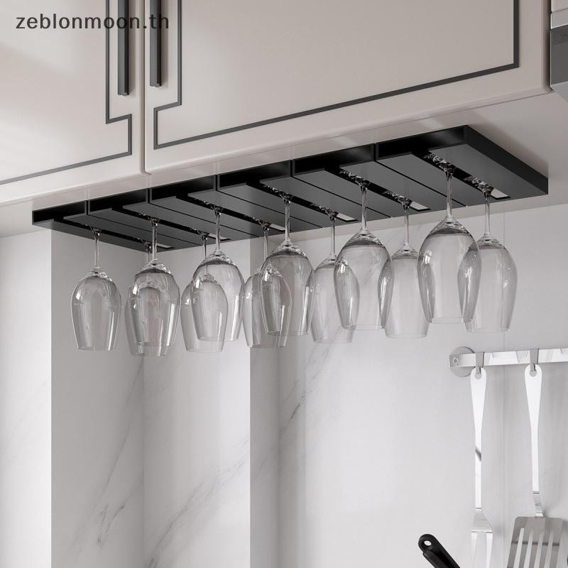 [HM] ตู้ครัวไม่มีที่วางเจาะชั้นวางแก้วไวน์ Multi-Function Classification Stemware ถ้วย Organizer แขวนผู้ถือชั้นวาง {th}