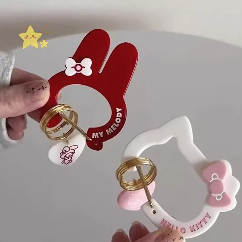[JBTH] Sanrio การ์ตูน Sanrios My Melody Hello Kittys พวงกุญแจ Ins Kawaii กระเป๋าเป้สะพายหลังรถจี้เครื่องประดับของขวัญวันหยุด [JB]