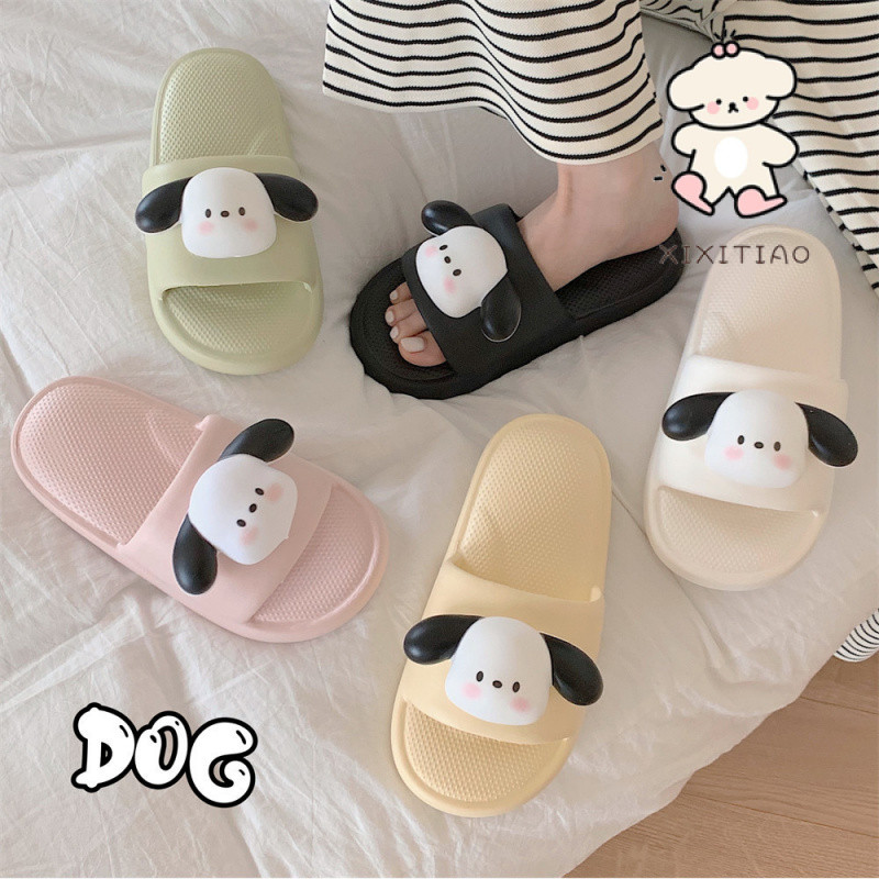Xixitiao รองเท ้ าแตะลําลองสไตล ์ ใหม ่ สุภาพสตรีฤดูร ้ อนน ่ ารักลูกสุนัข Soft Sole Home