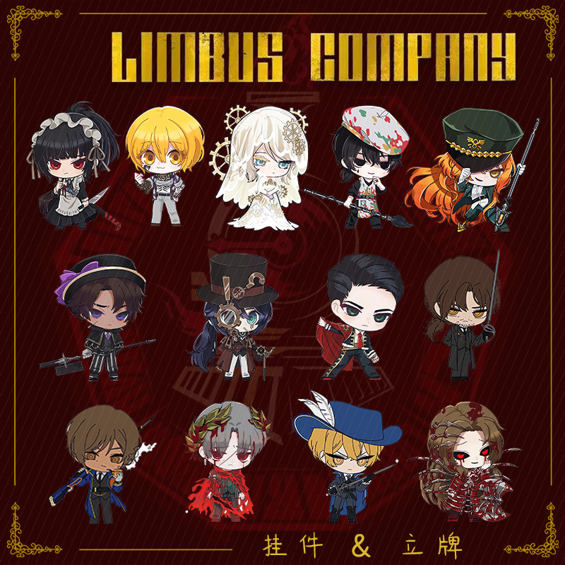 Limbus บริษัทอะนิเมะ KeyChain Sinclair Faust Ishmael ผู้ชายพวงกุญแจสําหรับผู้หญิงแฟชั่นพิมพ์รูปอะคริ