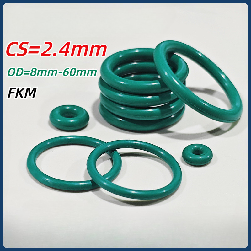 [MX1] FKM แหวนยางฟลูออไรด์โอริง CS2.4 มม. * OD8-60 มม/ ฟลูออรีนโอริงเส้นผ่านศูนย์กลางภายนอก8-60เส้นผ่าศูนย์กลางลวด2มิลลิเมตรสีเขียว เอฟกม ยางแหวนปิดผนึกทนน้ํามันทนอุณหภูมิสูงกรดด่างทน / CS2.4mm * OD8-60mm O-Ring สีเขียว O-Ring FKM แหวนปิดผนึก