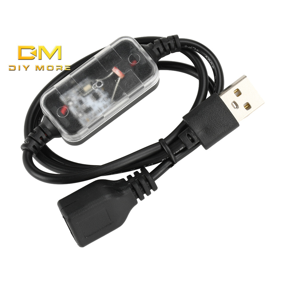 Diymore DC 3.7-24V สวิตช์เซ็นเซอร์ควบคุมแสงสวิตช์เซ็นเซอร์สาย USB วัน/กลางคืน Auto-On Light Sensor Cable สําหรับไฟเพดาน,ห้องโถง, LED Strip Ligh