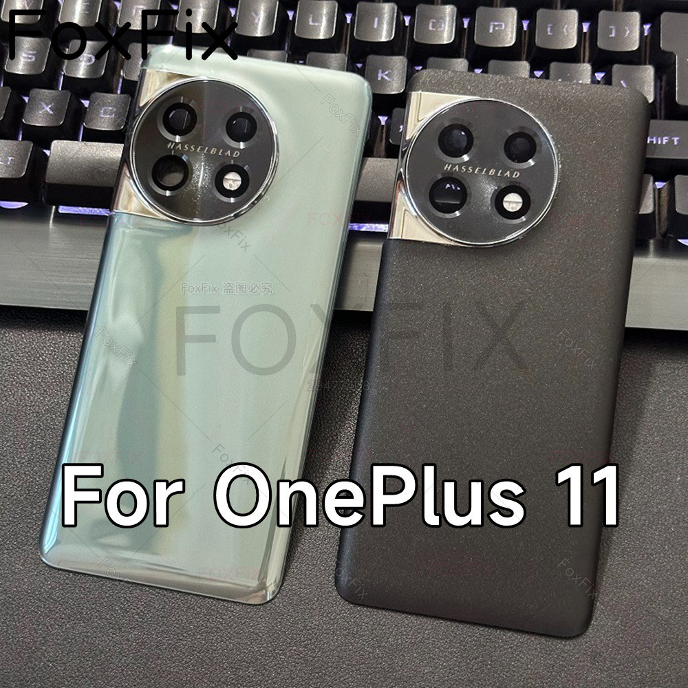 ฝาหลังแบตเตอรี่สําหรับ Oneplus 11 5G ด้านหลังกระจกแผงกรณีเลนส์กล้องเปลี่ยน + กาวติดตั้ง