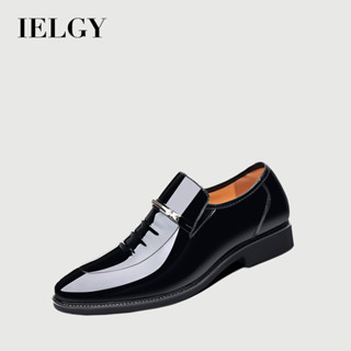 IELGY ธุรกิจของผู้ชายสิทธิบัตรหนังรองเท้าใหม่ชี้ นิ้วเท้า รอ…