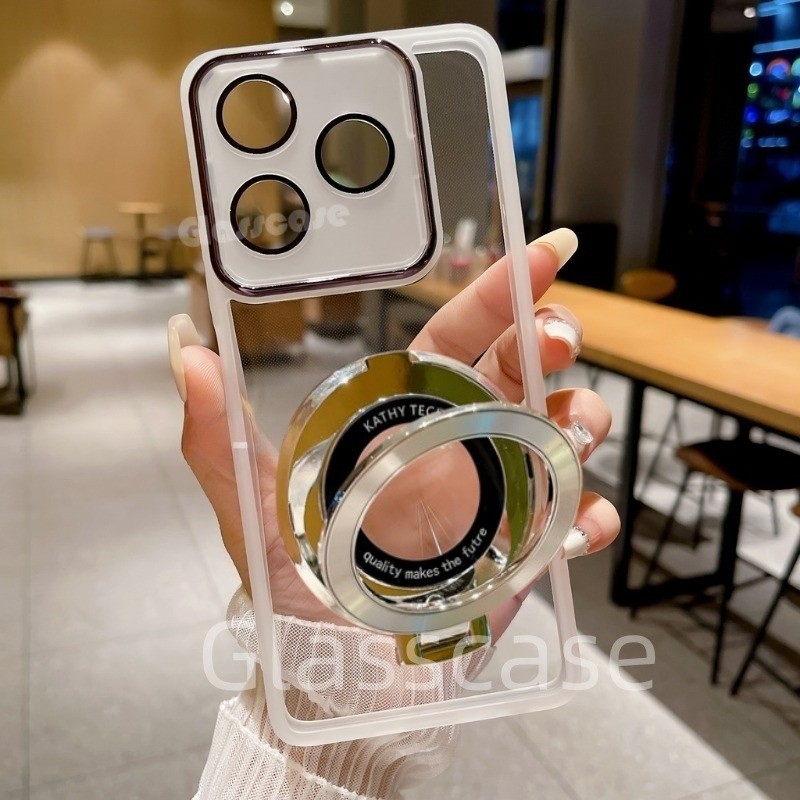 Oppo A5pro 2025 สําหรับ Oppo A5 A 5 X pro A5X A5pro OppoA5X OppoA5pro 4G 5G พร้อมผู้ถือแหวนสแควร์เคส