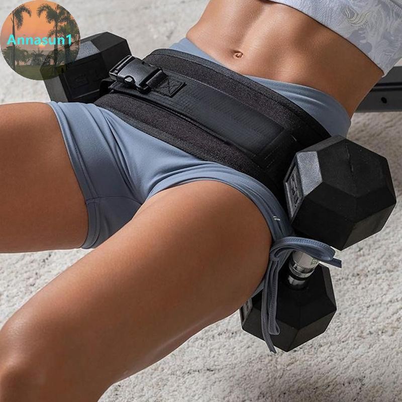 Annasun เข็มขัดถ่วงน้ําหนัก เข็มขัดฝึกเอวถ่วงน้ําหนัก ปรับความต้านทาน การออกแบบตามหลักสรีรศาสตร์ การออกกําลังกาย สะโพก Thrust Hip Training Belt TH