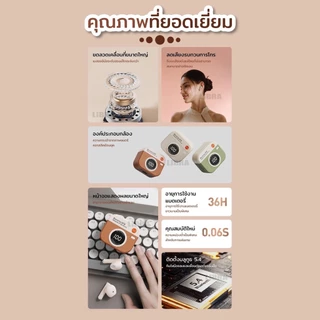 LiBRA M15 หูฟังบลูทูธ TWS v5.4 HIFI ลดเสียงรบกวน ดีไซน์กล้องน่ารัก รองรับทั้งIOS และ ANDROID [รับประกัน 1 ปี]
