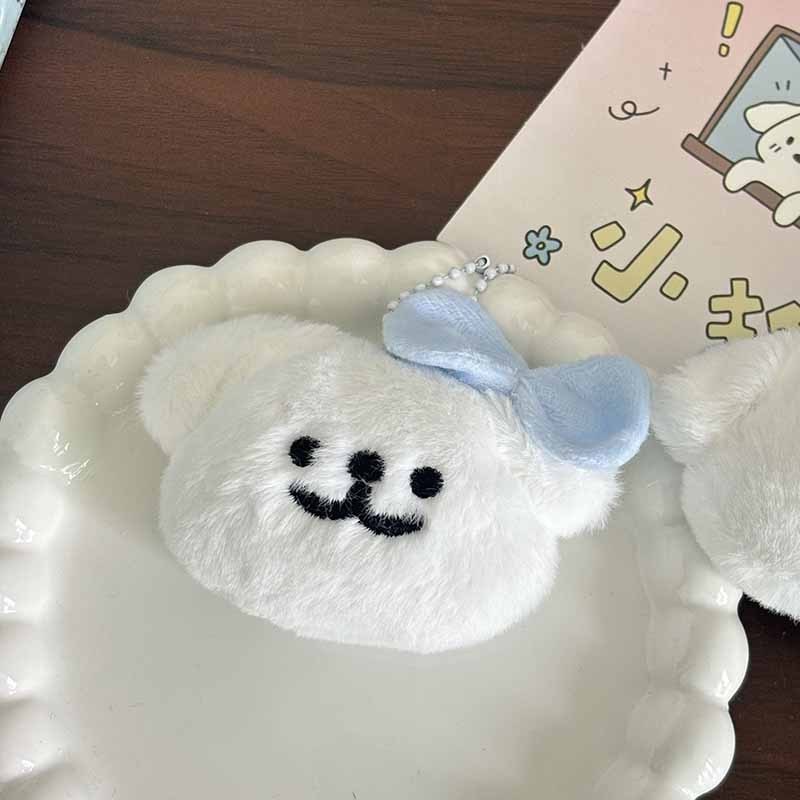 สายลูกสุนัขโบว์ตุ๊กตาจี้พวงกุญแจกระเป๋าเป้สะพายหลังเสน่ห์อุปกรณ์ตกแต่งของขวัญเพื่อน