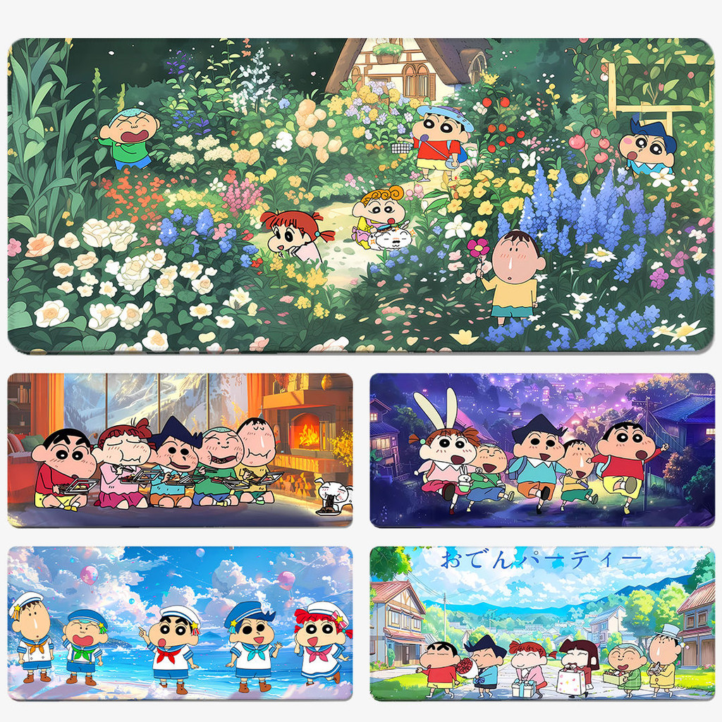 การ์ตูนการ์ตูน Crayon Shin-Chan แผ่นรองเมาส์ขนาดใหญ่ ins แผ่นรองโต๊ะน่ารักห้องนอนหอพักโต๊ะคอมพิวเตอร์แผ่นรองเม้าส์