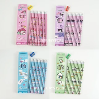 ดินสอไม้ HB (12 แท่ง) ลายการ์ตูน เครื่องเขียน Pencil | Bluerubystore