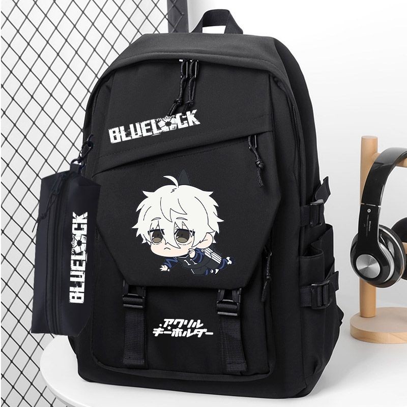 [ผ้ากันน้ํา] กระเป๋าเป้สะพายหลัง BLUE LOCK สินค้า Clean World One Peak Happy Back การ์ตูนญี่ปุ่นอะนิเมะนักเรียนความจุขนาดใหญ่กระเป๋านักเรียนกระเป๋าเป้สะพายหลัง