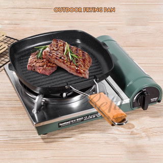 กระทะปิ้งย่างสไตล์เกาหลี ทรงสี่เหลียม เทฟล่อน ไม่ติดกระทะ กร…